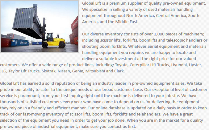 Global Lift Equipment Burbank